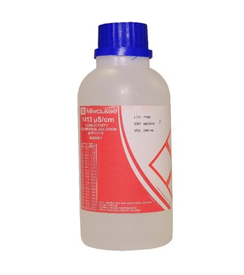 1413 µS/cm Conductivity Calibration Solution, 230 mL Milwaukee