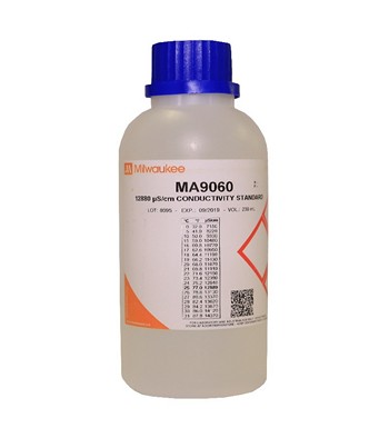 12880 µS/cm Conductivity Calibration Solution, 230 mL Milwaukee